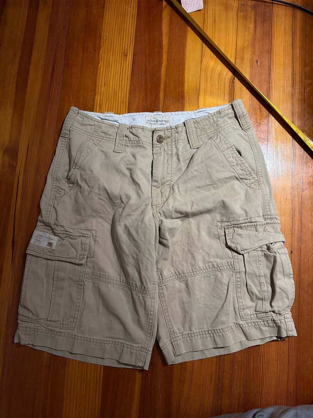 Denim & Supply Ralph Lauren Men's Khaki Cargo Shorts Size 32